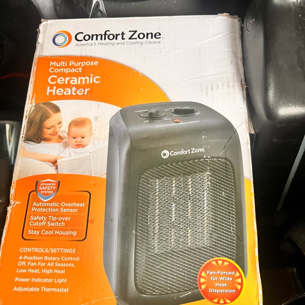 Comfort zone energy saving personal heater